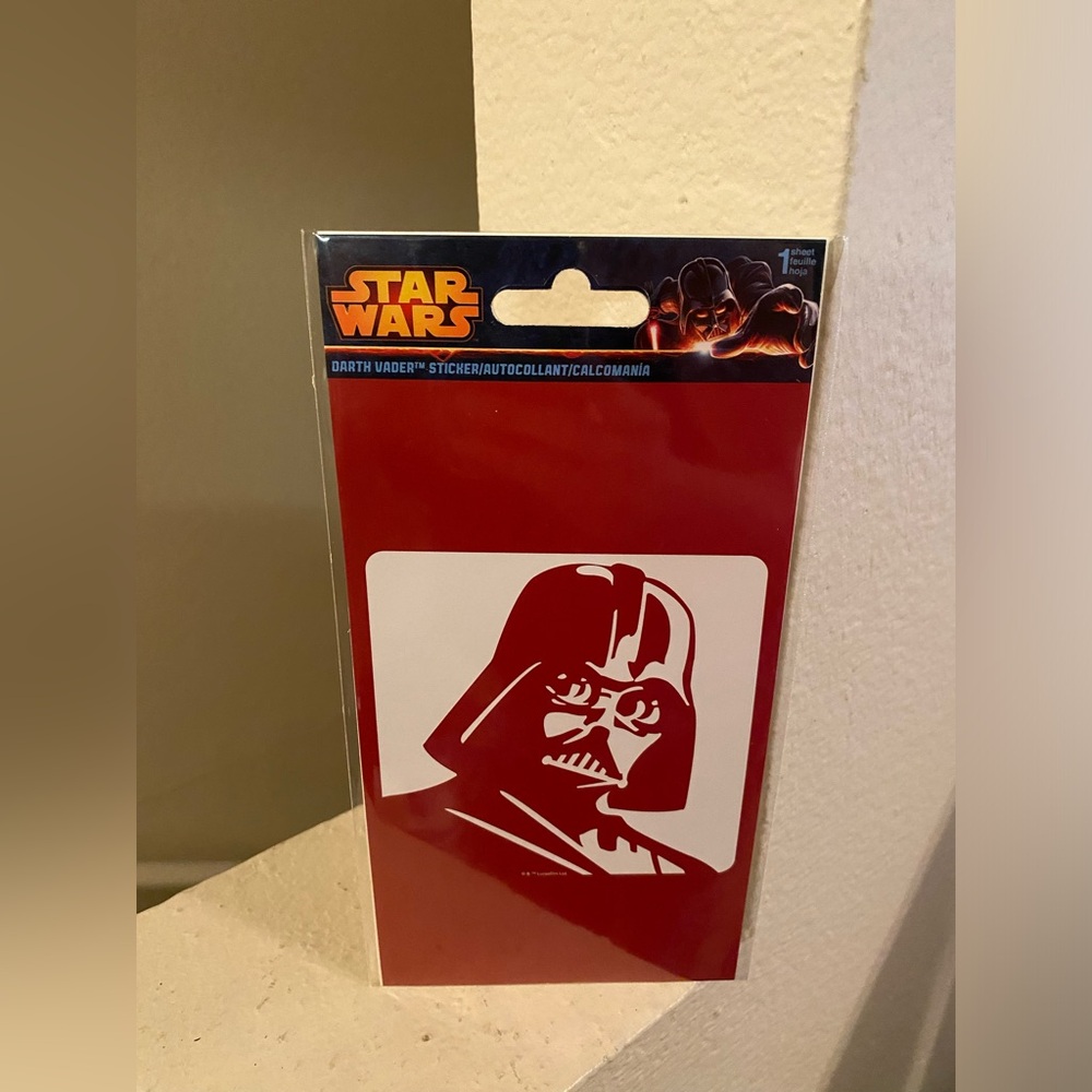 🐠 Sandy Lion Darth Vader Sticker Decall NWT. White.